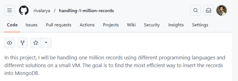 Handling 1 Million Records